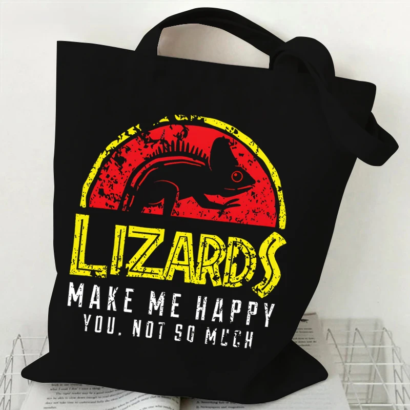 Hot Predaj Lizard dámske Kabelky Vintage Zvierat Nákupné Tašky Harajuku Skladacie Shopper Tašky Unisex Cestovné Opakovane Tote Tašky