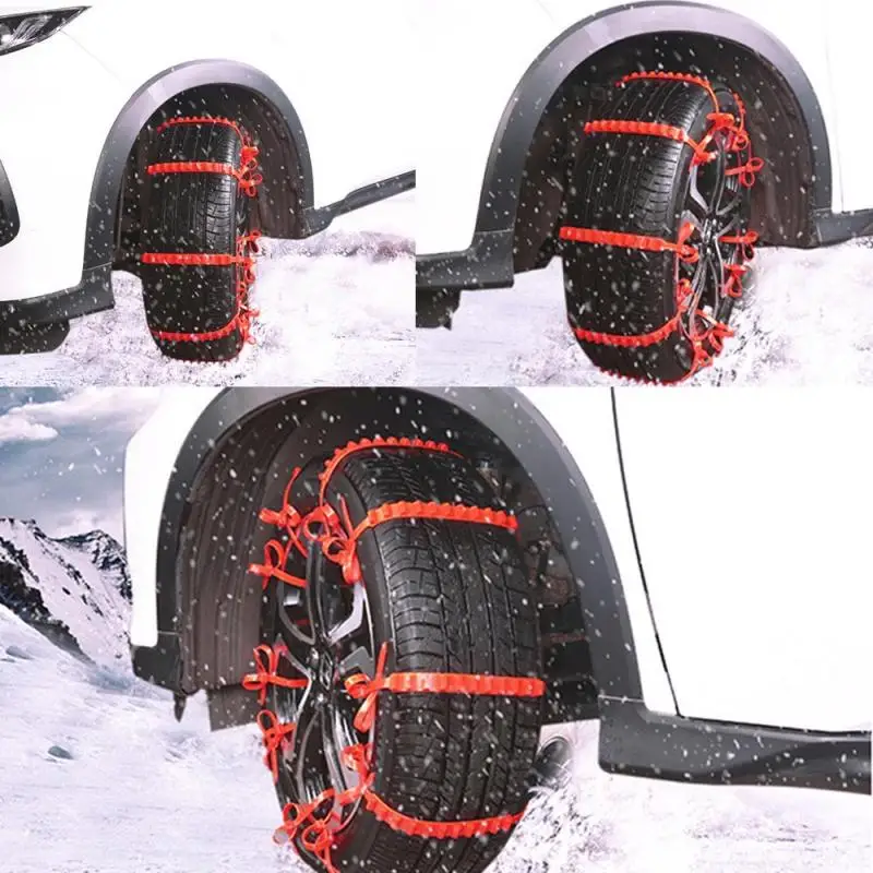 1/10pcs Universal Car Anti-protišmykové Reťaze na Pneumatiky Snow Nastaviteľné protišmykové Väzby Anti-Slip Kábel Pás Reťazca Off road Vozidla v Núdzových