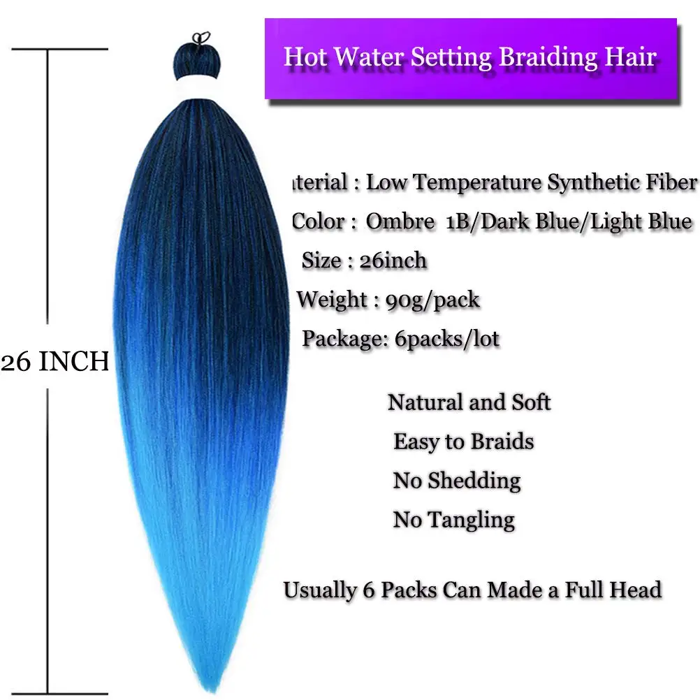 Jumbo Braid Vlasy 26 palec Čistá/Ombre Farby Syntetické Pletenie Vlasy Kanekalone Rozšírenia Tepelne Odolných Vlákien Veľkoobchod