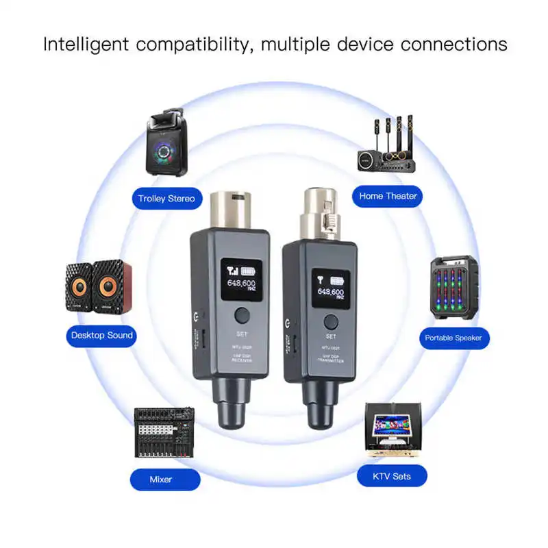 XLR Mikrofón Bezdrôtový Systém XLR Bezdrôtový Vysielač a Prijímač Bezdrôtového Mikrofónu Adaptér pre Dynamický Mikrofón