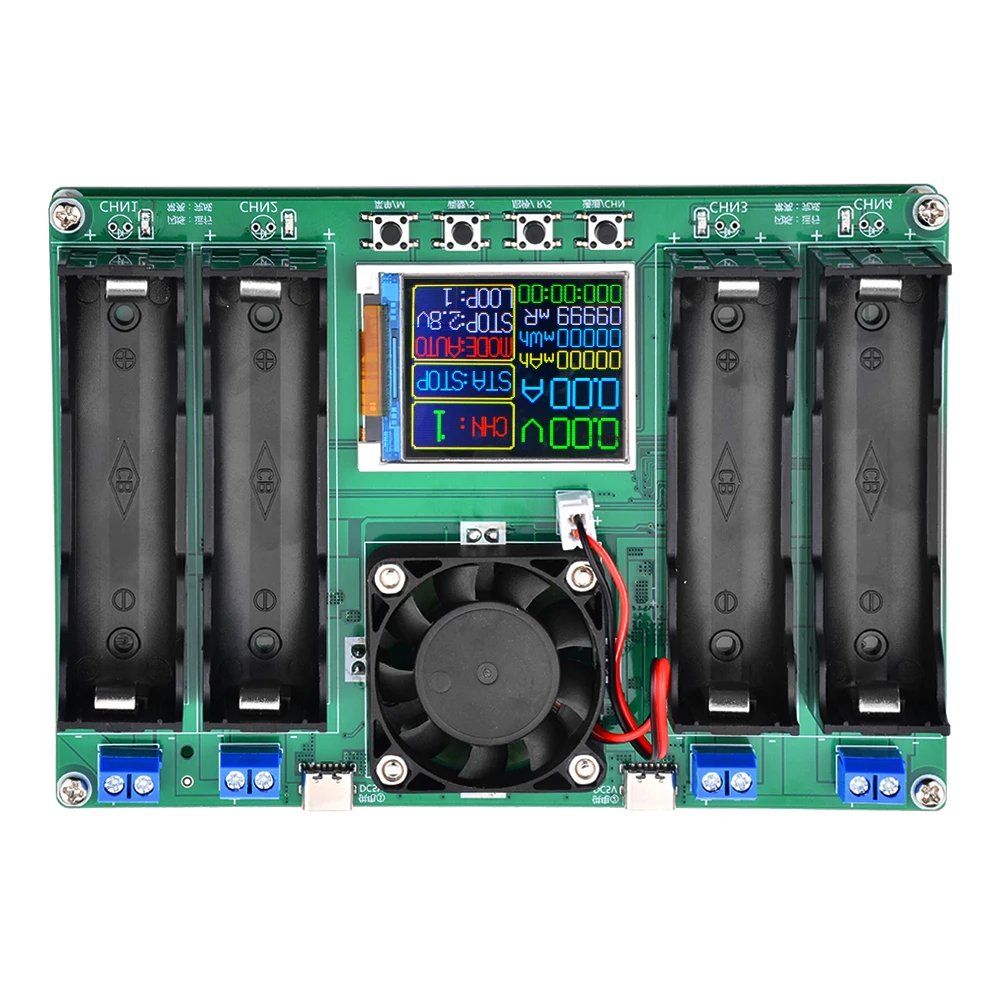 Batéria Tester LCD Displej Univerzálny Batérie Checker Analyzer Nabíjačka pre 18650 Batérie 4 Kanál Vnútorný Odpor Tester