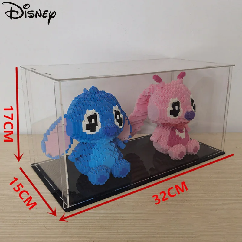 Disney ' Lilo & Stitch Anjel Stavebné Bloky Hračka Tvar Vzdelávania Cartoon Zvierat Obrázok DIY Model Kid Darčekové Dekorácie Display Box