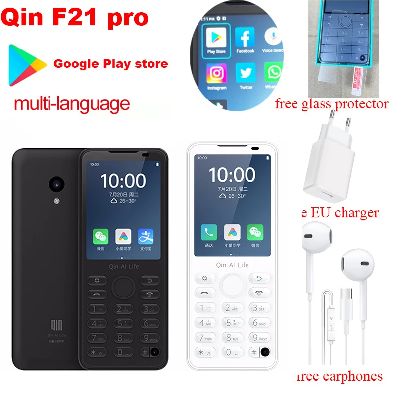 Qin F21 Pro Globálna Verzia Obchodu Google Play Smart Touch Displej 2.8 Palcový Multi Language GPS Prekladateľ Telefón