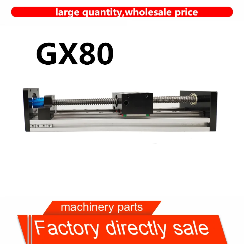 Značka priamy predaj GX80 guľôčkovej skrutky lineárne zasuňte modul dvojkoľajná trať železničnej elektrické stepper motor list tabuľka