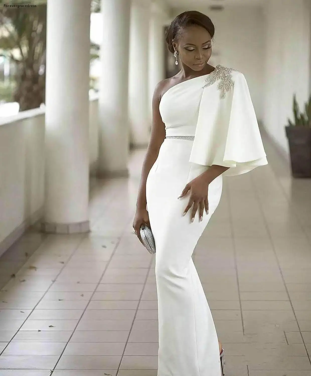 2019 Afriky Rameno Dlhé Prom Šaty, Plášť Korálkové Formálne Sviatky Nosenie Štúdia Večerné Party Šaty Na Zákazku Plus Veľkosť