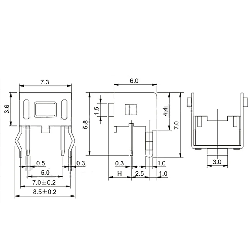 Micro switch Takt prepínač 3x6x4.3 mm 3*6*4.5 mm Zatlačte tlačidlo, spínač s držiakom 3*6*5mm 3x6x5.5 3*6*6 mm 3x6x7mm 3*6*6.5 biela čierna