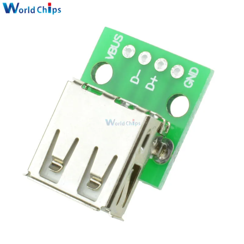 10pcs Typ Ženy, USB SIAHNUŤ 2.54 MM PCB Dosky Adaptér Converter Pre Arduino konektor