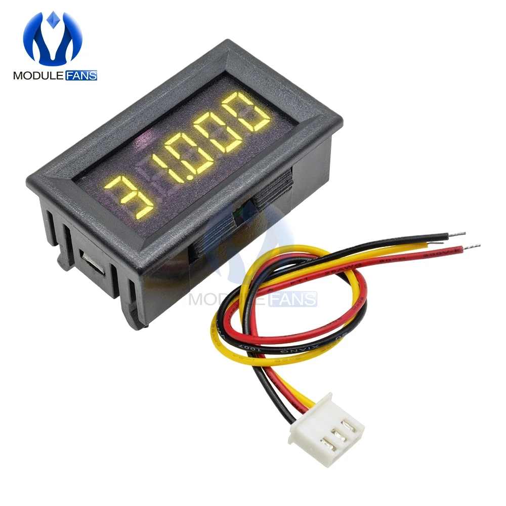 3 Vodiče Mini Auto LED Displej Digitálny Voltmeter DC 4V-30V 0.36