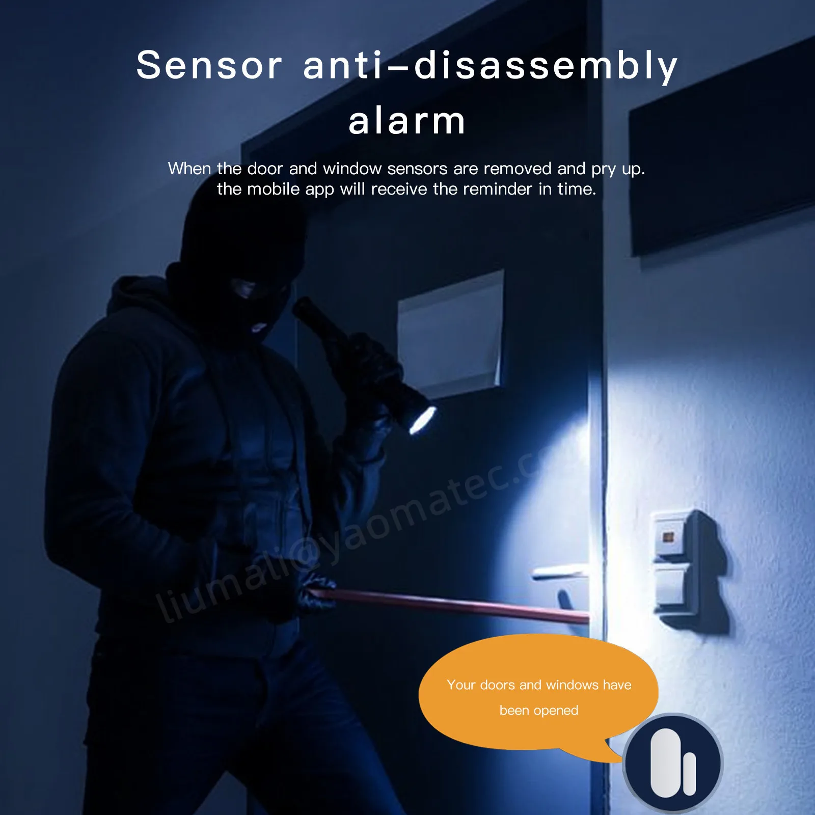 Tuya Dvere Magnetické Alarm Smart Home Dvere a Okno, Senzor Smart Security Monitoring Anti-theft Detektor