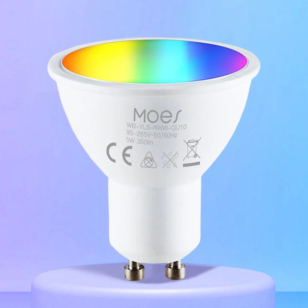 MoesHouse WiFi Smart LED Žiarovky Wi-Fi pripojenie na 2,4 GHz RGB Farby Také Čítanie Práca s Alexa Google Asistent 400LM Smart Žiarovky