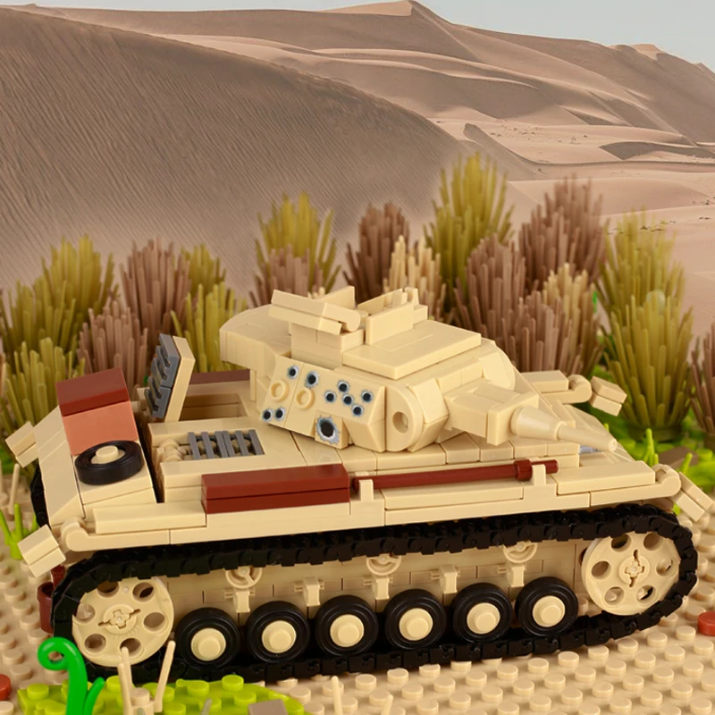 WW2 nemecké Vojenské Severnej Afriky Nádrž Stavebné Bloky Vojak, číselné Údaje Zbrane Auto Vozidla Delostrelectvo Dialo Tehly Hračky Chlapec