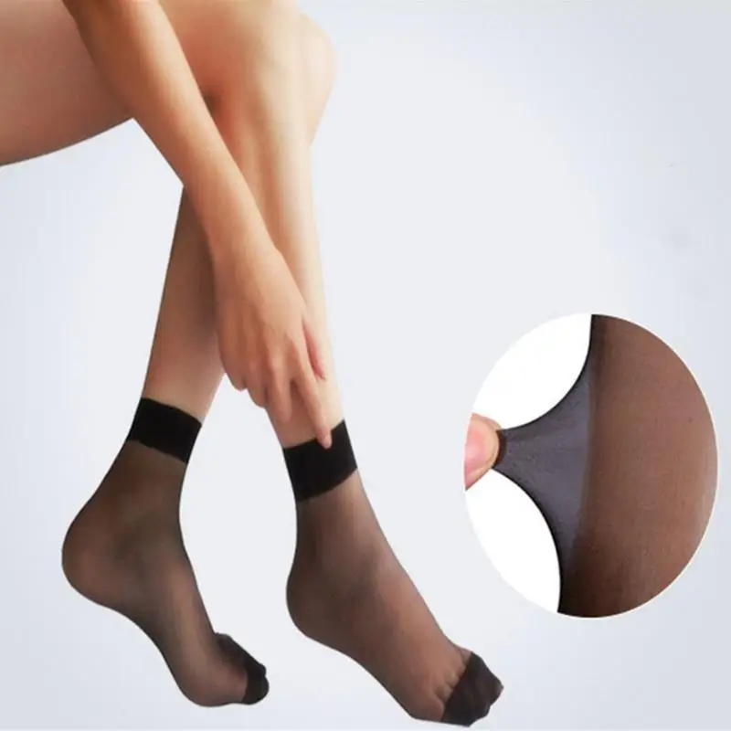 20Pcs Sexy Ultra-tenké Elastické Hodvábne Krátke Hodvábne Pančuchy, Ženy, Dievčatá Ponožky Letné Priehľadný Kryštál Neviditeľné Ponožky