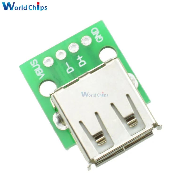 10pcs Typ Ženy, USB SIAHNUŤ 2.54 MM PCB Dosky Adaptér Converter Pre Arduino konektor